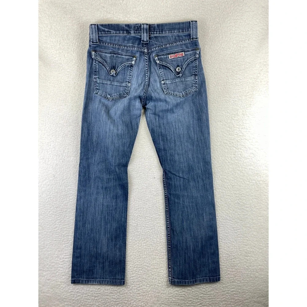 Hudson Byron Straight Leg Jeans Mens 30 Blue Medium Wash Stretch Denim Casual